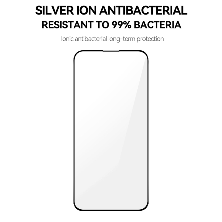 For iPhone 15 TGVIS Anti-bacterial 2.5D 9H Full-screen Tempered Glass Film For iPhone 15 TGVIS Anti-bacterial 2.5D 9H Full-screen Tempered Glass Film
