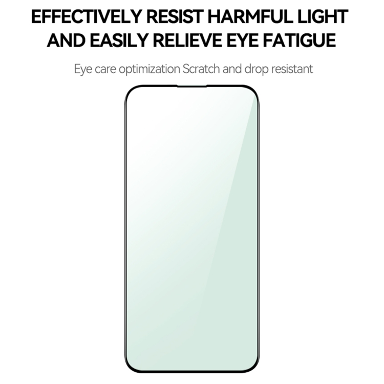 For iPhone 15 TGVIS Green-Light Eye Protection 2.5D 9H Full-screen Tempered Glass Film For iPhone 15 TGVIS Green-Light Eye Protection 2.5D 9H Full-screen Tempered Glass Film