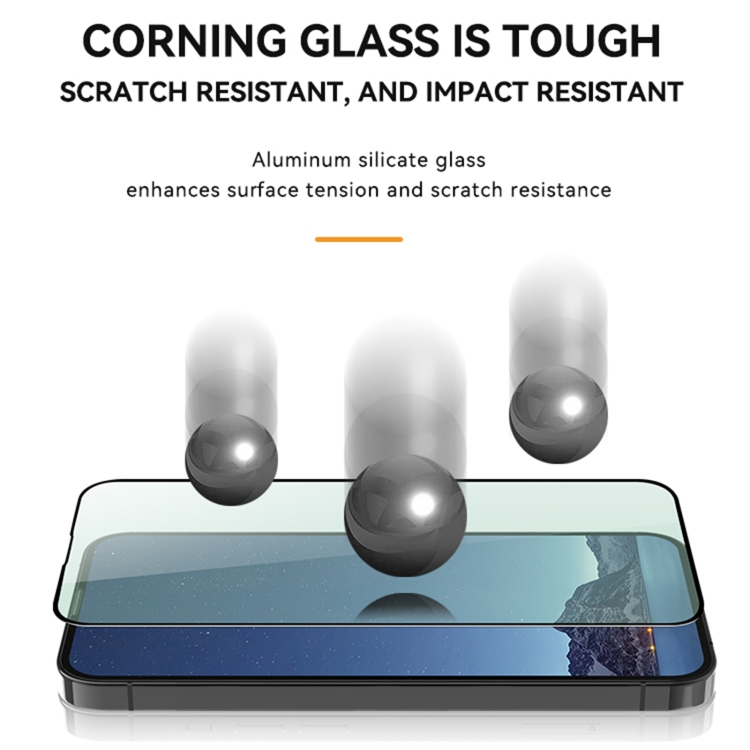 For iPhone 15 TGVIS Green-Light Eye Protection 2.5D 9H Full-screen Tempered Glass Film For iPhone 15 TGVIS Green-Light Eye Protection 2.5D 9H Full-screen Tempered Glass Film