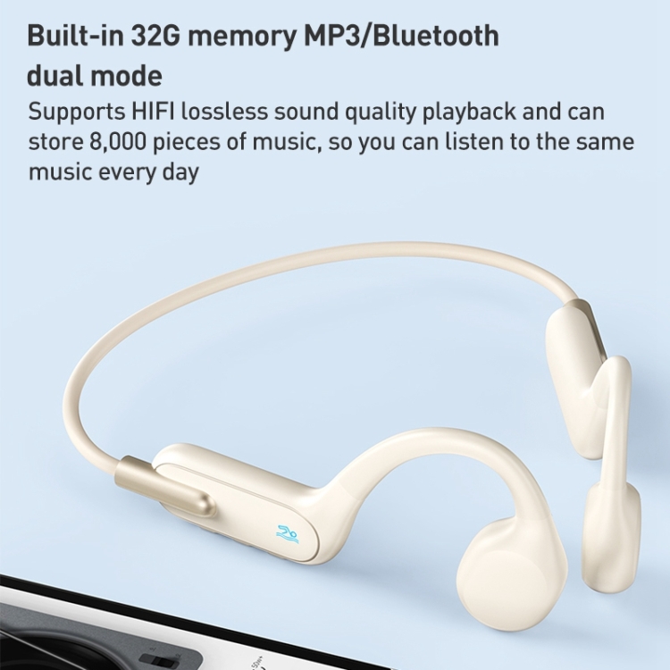 ZGA SP06 Waterproof Bone Conduction Bluetooth Sports Earphone(White) ZGA SP06 Waterproof Bone Conduction Bluetooth Sports Earphone(White)