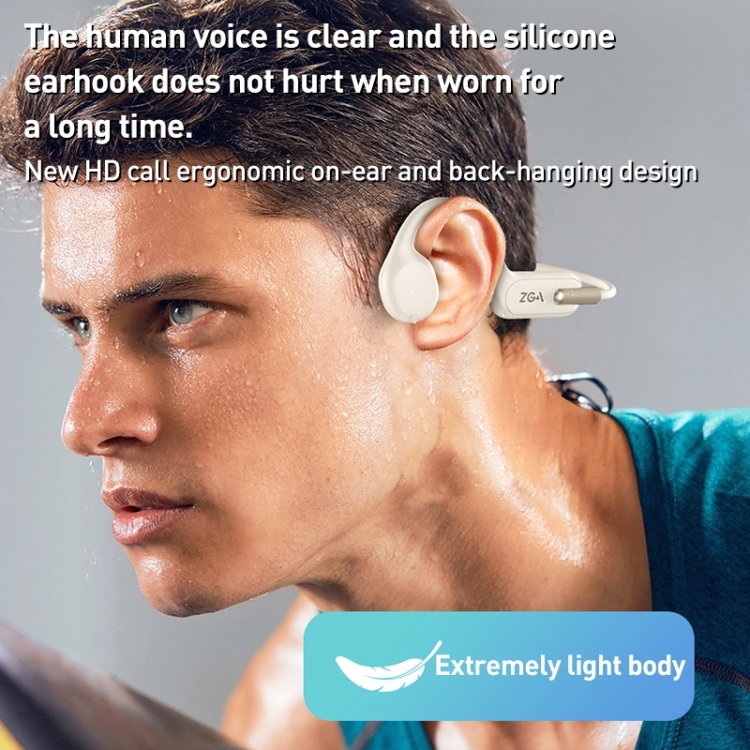 ZGA SP06 Waterproof Bone Conduction Bluetooth Sports Earphone(White) ZGA SP06 Waterproof Bone Conduction Bluetooth Sports Earphone(White)