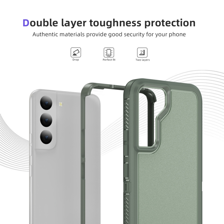 For Samsung Galaxy S22 5G Guard Frosted Double Layer Phone Case(Green) For Samsung Galaxy S22 5G Guard Frosted Double Layer Phone Case(Green)