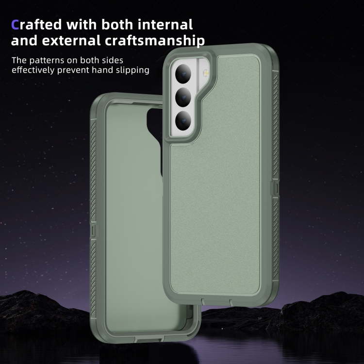 For Samsung Galaxy S22 5G Guard Frosted Double Layer Phone Case(Green) For Samsung Galaxy S22 5G Guard Frosted Double Layer Phone Case(Green)