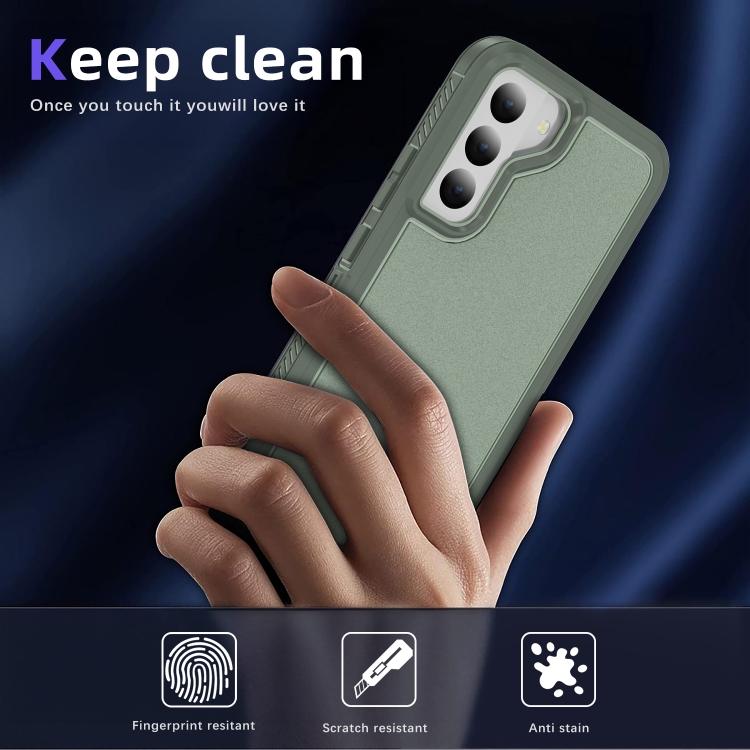 For Samsung Galaxy S22 5G Guard Frosted Double Layer Phone Case(Green) For Samsung Galaxy S22 5G Guard Frosted Double Layer Phone Case(Green)
