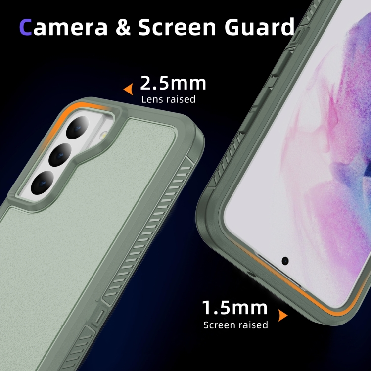 For Samsung Galaxy S22 5G Guard Frosted Double Layer Phone Case(Green) For Samsung Galaxy S22 5G Guard Frosted Double Layer Phone Case(Green)