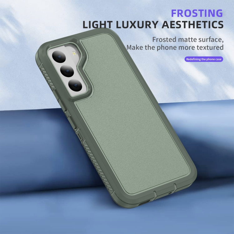 For Samsung Galaxy S22 5G Guard Frosted Double Layer Phone Case(Green) For Samsung Galaxy S22 5G Guard Frosted Double Layer Phone Case(Green)
