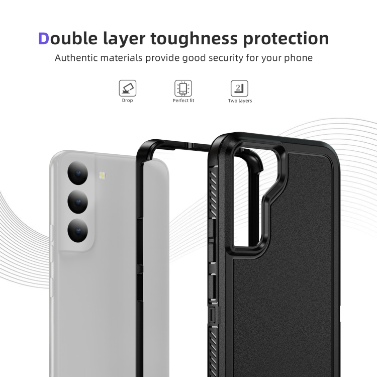 For Samsung Galaxy S22+ 5G Guard Frosted Double Layer Phone Case(Black) For Samsung Galaxy S22+ 5G Guard Frosted Double Layer Phone Case(Black)