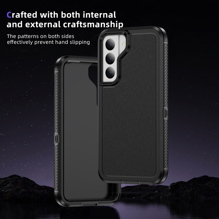 For Samsung Galaxy S22+ 5G Guard Frosted Double Layer Phone Case(Black) For Samsung Galaxy S22+ 5G Guard Frosted Double Layer Phone Case(Black)