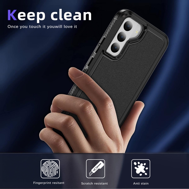 For Samsung Galaxy S22+ 5G Guard Frosted Double Layer Phone Case(Black) For Samsung Galaxy S22+ 5G Guard Frosted Double Layer Phone Case(Black)
