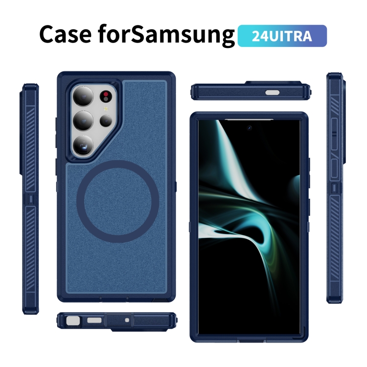 For Samsung Galaxy S24 Ultra 5G Guard Magsafe Magnetic Frosted Phone Case(Royal Blue) For Samsung Galaxy S24 Ultra 5G Guard Magsafe Magnetic Frosted Phone Case(Royal Blue)