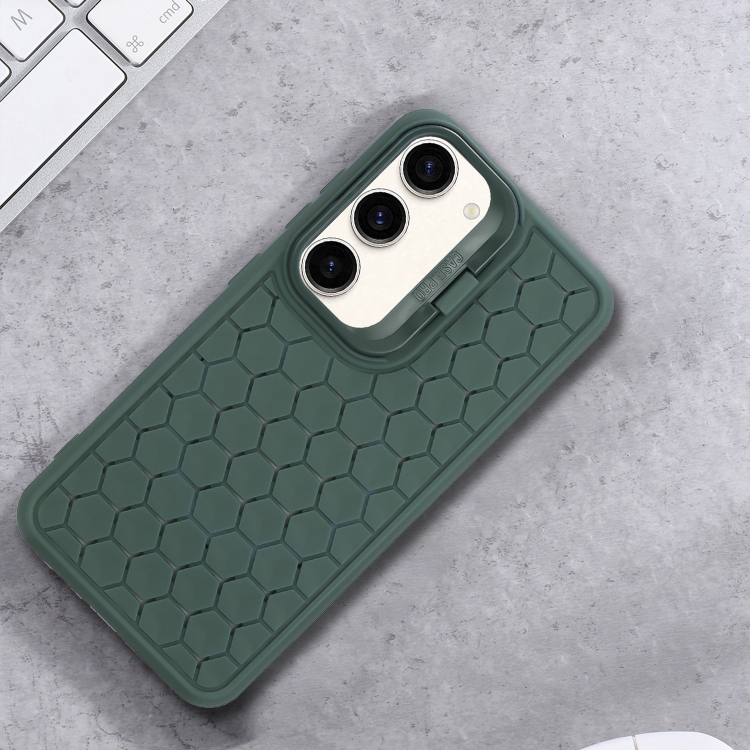 For Samsung Galaxy S23+ 5G Honeycomb Radiating Holder TPU Phone Case with Lanyard(Green) For Samsung Galaxy S23+ 5G Honeycomb Radiating Holder TPU Phone Case with Lanyard(Green)