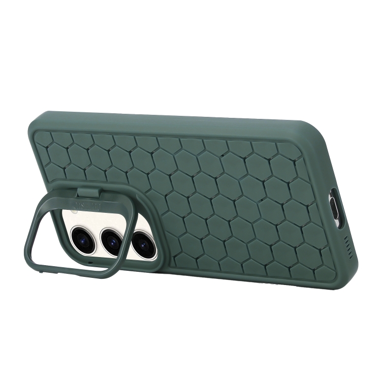 For Samsung Galaxy S23+ 5G Honeycomb Radiating Holder TPU Phone Case with Lanyard(Green) For Samsung Galaxy S23+ 5G Honeycomb Radiating Holder TPU Phone Case with Lanyard(Green)