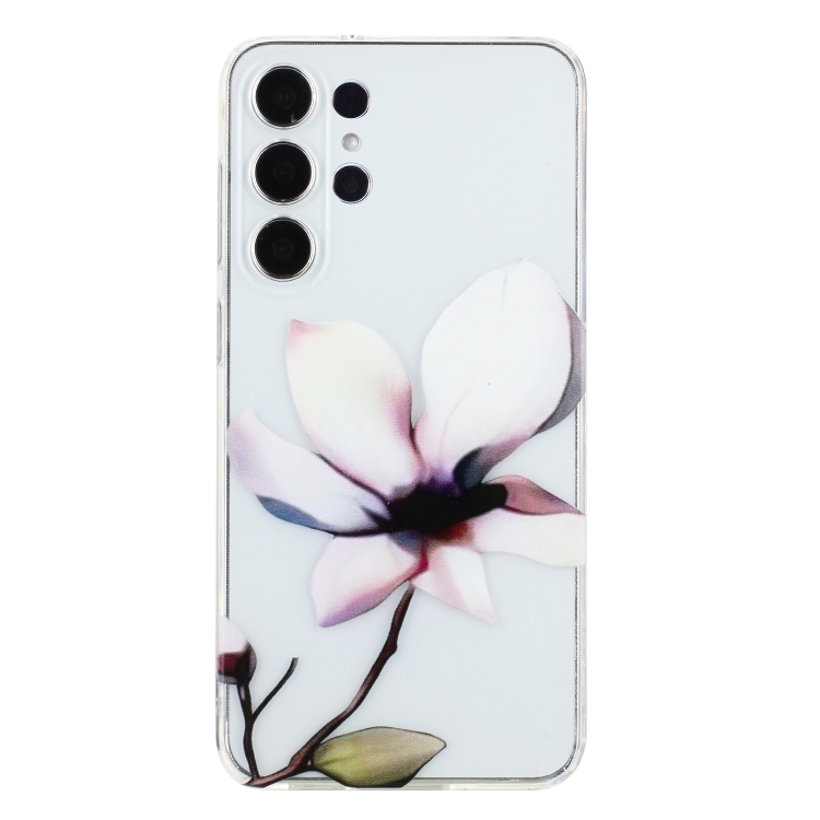 For Samsung Galaxy S24 Ultra 5G Colorful Painting Pattern TPU Phone Case(White Flowers) For Samsung Galaxy S24 Ultra 5G Colorful Painting Pattern TPU Phone Case(White Flowers)