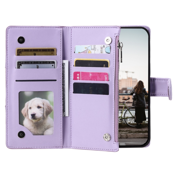 For Samsung Galaxy S22+ 5G Glitter Lattice Zipper Wallet Leather Phone Case(Purple) For Samsung Galaxy S22+ 5G Glitter Lattice Zipper Wallet Leather Phone Case(Purple)