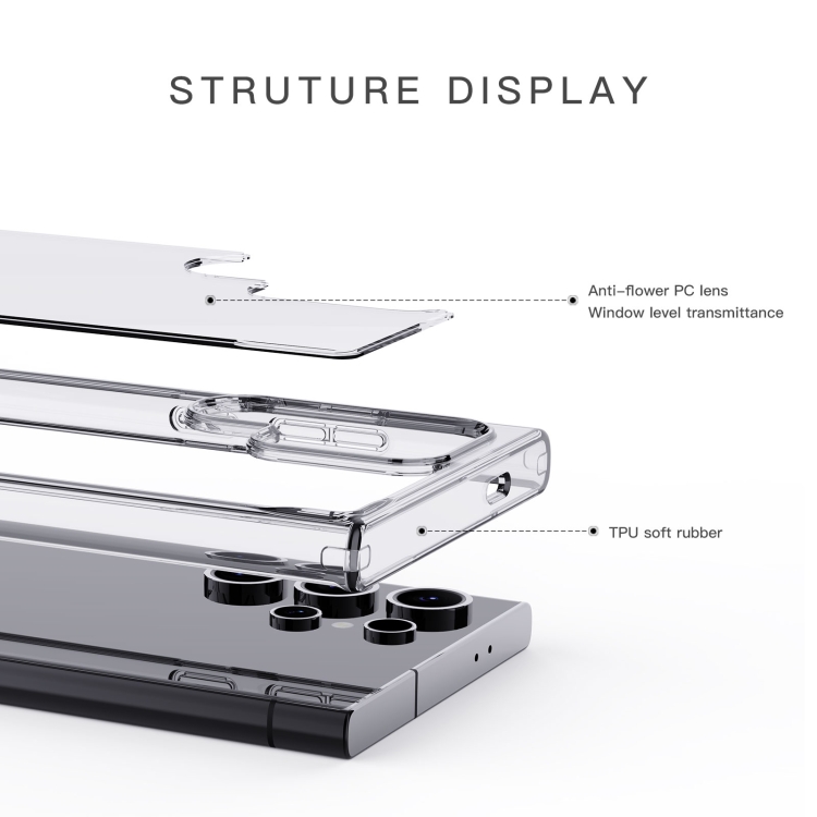 For Samsung Galaxy S21 Ultra 5G TGVIS Crystal Clear Series PC+TPU Phone Case(Transparent) For Samsung Galaxy S21 Ultra 5G TGVIS Crystal Clear Series PC+TPU Phone Case(Transparent)