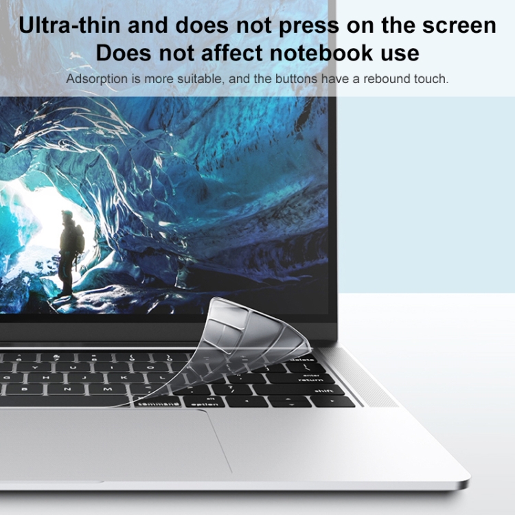 For MacBook Pro 16.2 inch 2021 ZGA Contact Invisible TPU Keyboard Protective Film For MacBook Pro 16.2 inch 2021 ZGA Contact Invisible TPU Keyboard Protective Film