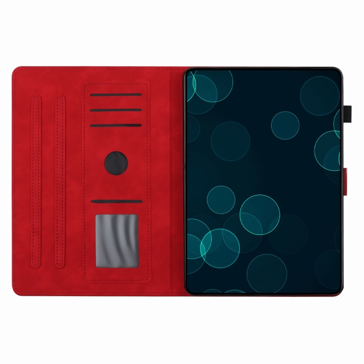 For iPad 10th Gen 10.9 2022 Coconut Tree Embossed Smart Leather Tablet Case(Red) For iPad 10th Gen 10.9 2022 Coconut Tree Embossed Smart Leather Tablet Case(Red)