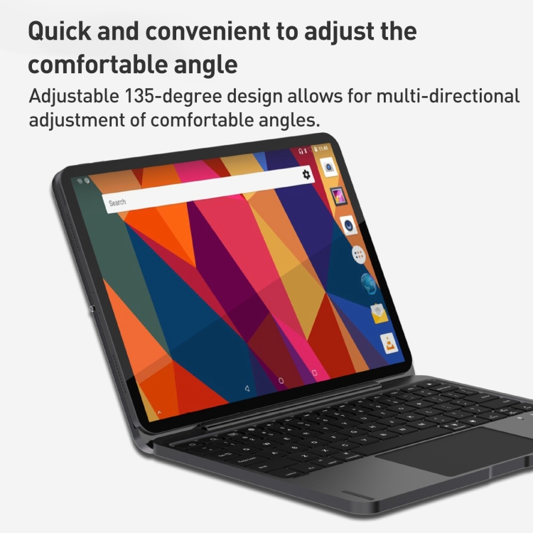 For iPad Pro 11 2022/2021/2020/2018/Air 4/5 Aluminum Alloy Bluetooth Touch Keyboard Leather Case(Grey) For iPad Pro 11 2022/2021/2020/2018/Air 4/5 Aluminum Alloy Bluetooth Touch Keyboard Leather Case(Grey)