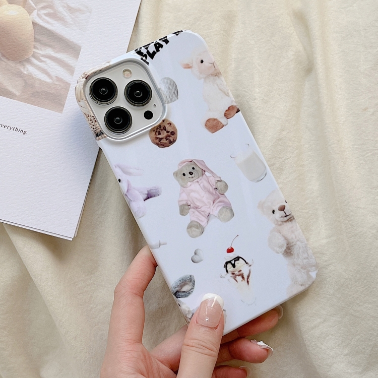For iPhone 15 Cartoon Film Craft Hard PC Phone Case(Stuffed Bear) For iPhone 15 Cartoon Film Craft Hard PC Phone Case(Stuffed Bear)
