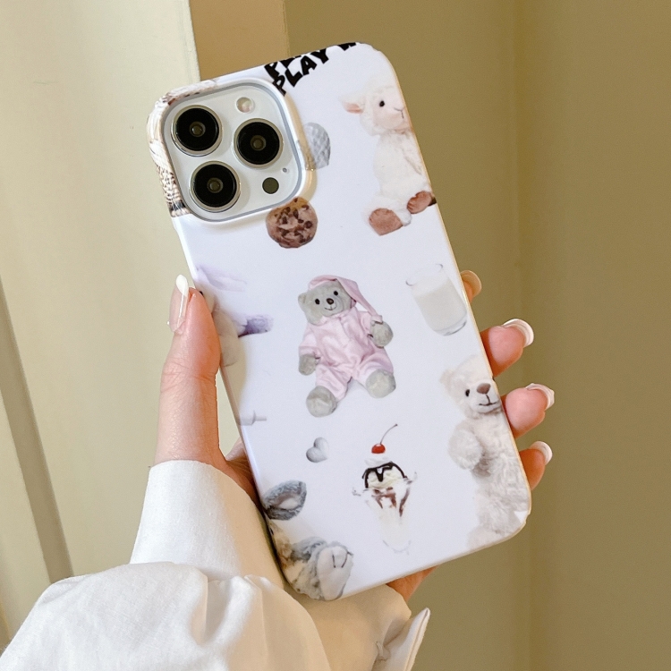 For iPhone 15 Cartoon Film Craft Hard PC Phone Case(Stuffed Bear) For iPhone 15 Cartoon Film Craft Hard PC Phone Case(Stuffed Bear)