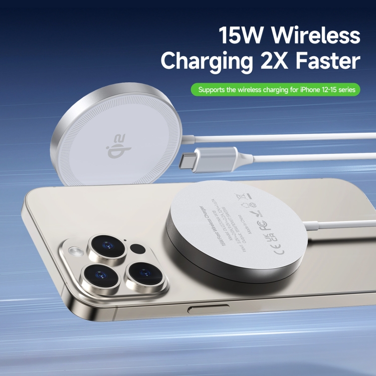 DUZZONA W18 15W Qi2 MagSafe Magnetic Suction Wireless Charger(White) DUZZONA W18 15W Qi2 MagSafe Magnetic Suction Wireless Charger(White)
