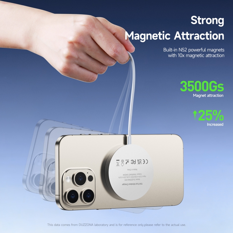 DUZZONA W18 15W Qi2 MagSafe Magnetic Suction Wireless Charger(White) DUZZONA W18 15W Qi2 MagSafe Magnetic Suction Wireless Charger(White)