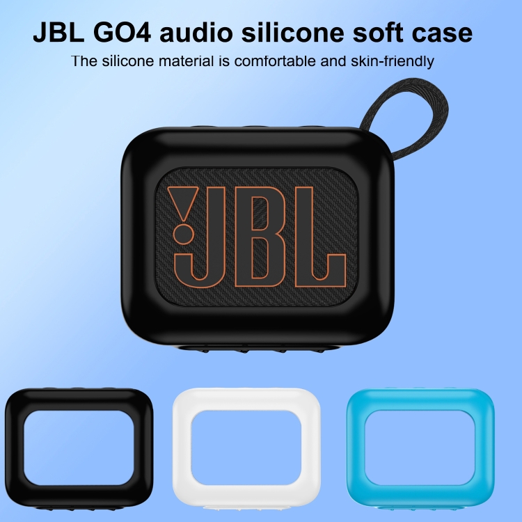 For JBL Go 4 Wireless Bluetooth Speaker Silicone Protective Case(Black) For JBL Go 4 Wireless Bluetooth Speaker Silicone Protective Case(Black)