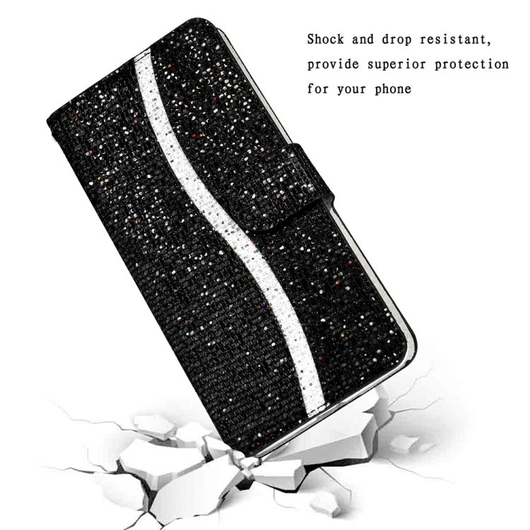 For Samsung Galaxy S24 Ultra 5G Glitter Powder Filp Leather Phone Case(Black) For Samsung Galaxy S24 Ultra 5G Glitter Powder Filp Leather Phone Case(Black)