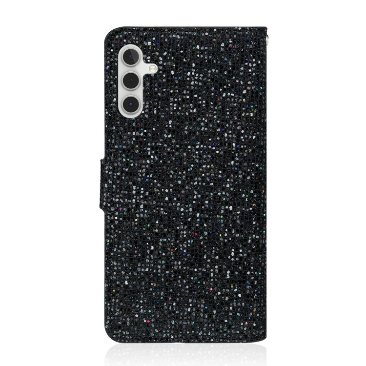 For Samsung Galaxy S24 5G Glitter Powder Filp Leather Phone Case(Black) For Samsung Galaxy S24 5G Glitter Powder Filp Leather Phone Case(Black)