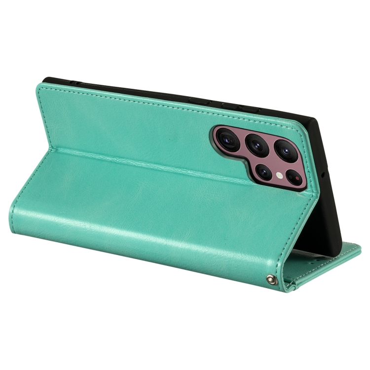 For Samsung Galaxy S22 Ultra 5G Simple 6-Card Wallet Leather Phone Case(Green) For Samsung Galaxy S22 Ultra 5G Simple 6-Card Wallet Leather Phone Case(Green)