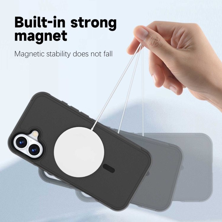 For iPhone 16 Plus RedPepper Armor Magsafe PC Hybrid TPU Phone Case(Black) For iPhone 16 Plus RedPepper Armor Magsafe PC Hybrid TPU Phone Case(Black)