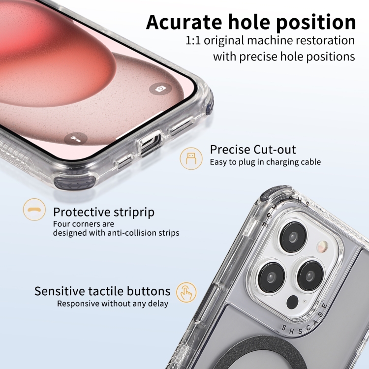 For iPhone 15 Plus Dreamland MagSafe Magnetic 3 in 1 TPU + PC Phone Case(Transparent Black) For iPhone 15 Plus Dreamland MagSafe Magnetic 3 in 1 TPU + PC Phone Case(Transparent Black)