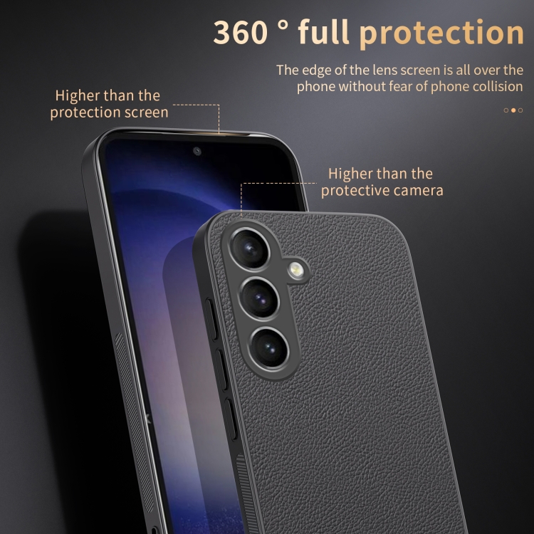 For Samsung Galaxy S23 FE 5G HUIYI Leather Magnetic Phone Case(Blue)