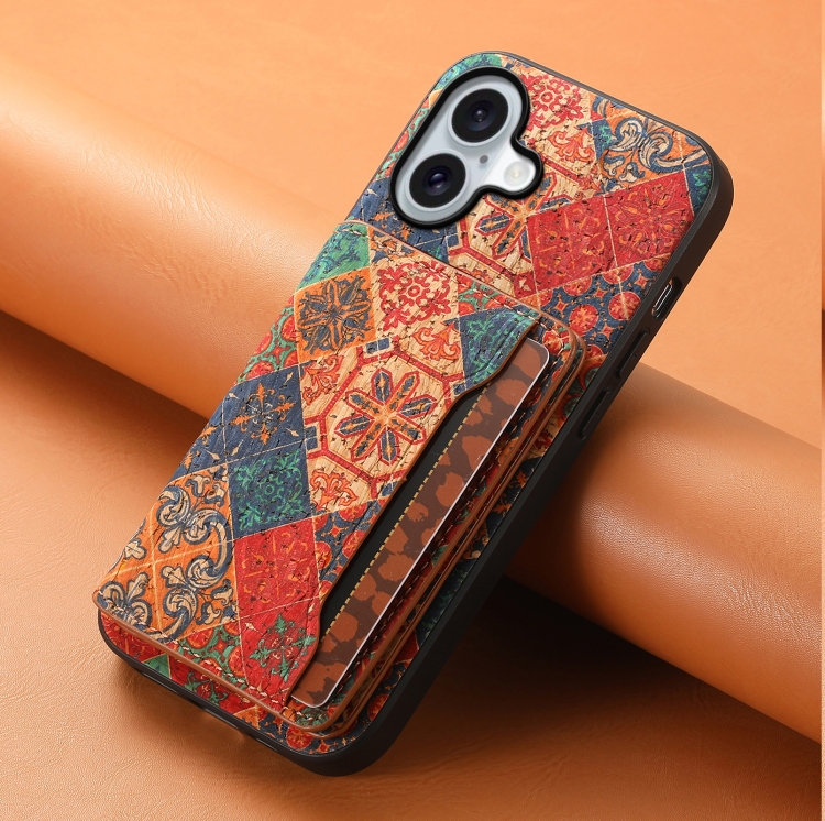 For iPhone 16 Card Slot Holder Phone Case(Winter Blue) For iPhone 16 Card Slot Holder Phone Case(Winter Blue)
