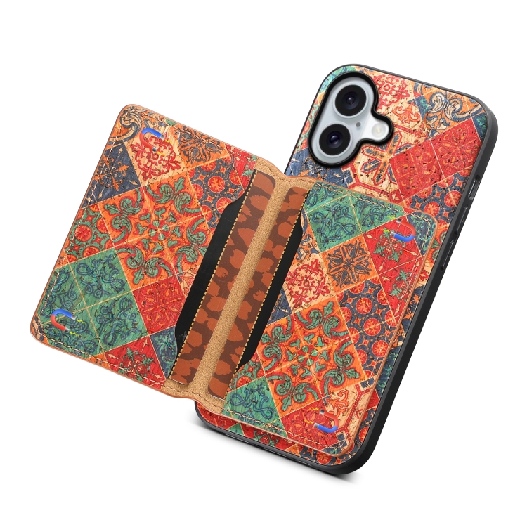 For iPhone 16 Card Slot Holder Phone Case(Winter Blue) For iPhone 16 Card Slot Holder Phone Case(Winter Blue)