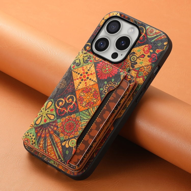 For iPhone 16 Pro Card Slot Holder Phone Case(Autumn Yellow) For iPhone 16 Pro Card Slot Holder Phone Case(Autumn Yellow)