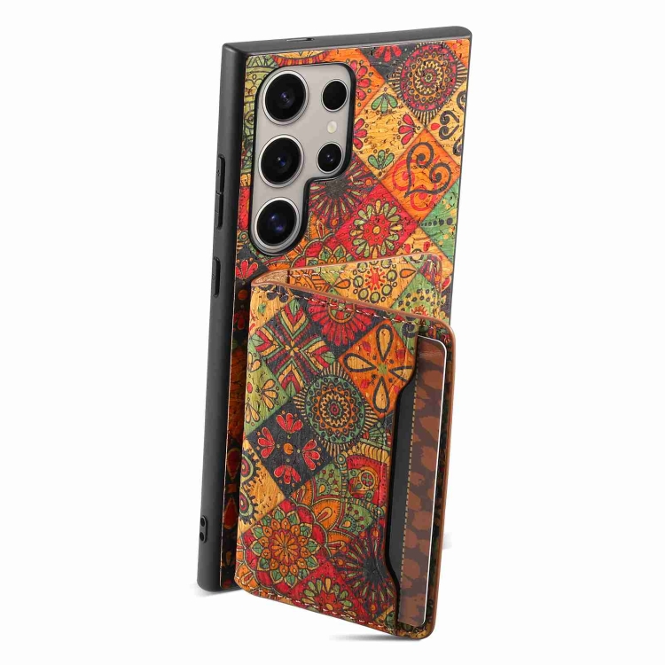 For Samsung Galaxy S24 Ultra 5G Card Slot Holder Phone Case(Autumn Yellow) For Samsung Galaxy S24 Ultra 5G Card Slot Holder Phone Case(Autumn Yellow)