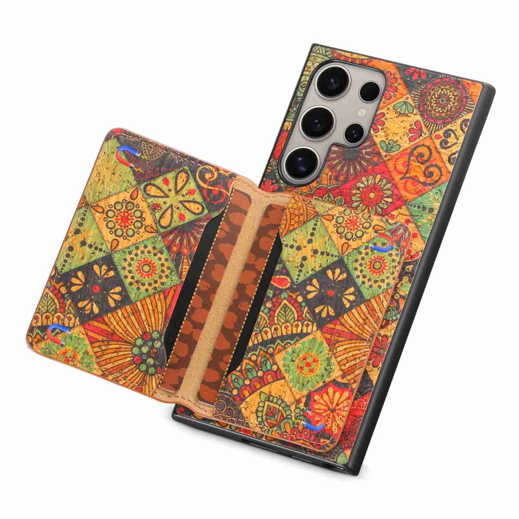 For Samsung Galaxy S24 Ultra 5G Card Slot Holder Phone Case(Autumn Yellow) For Samsung Galaxy S24 Ultra 5G Card Slot Holder Phone Case(Autumn Yellow)