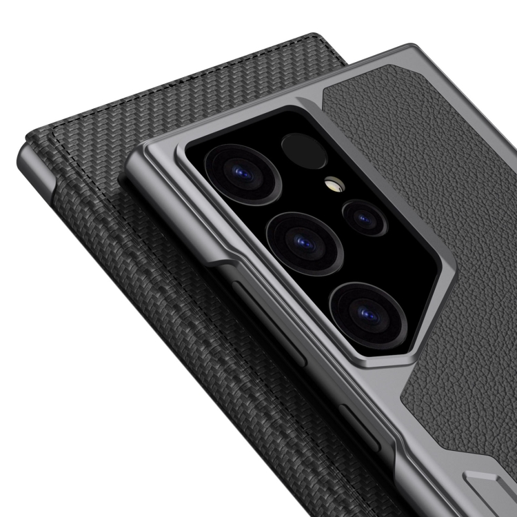 For Samsung Galaxy S23 Ultra 5G GKK Armor Flip Leather Phone Case, Without Pen(Litchi Texture Black) For Samsung Galaxy S23 Ultra 5G GKK Armor Flip Leather Phone Case, Without Pen(Litchi Texture Black)