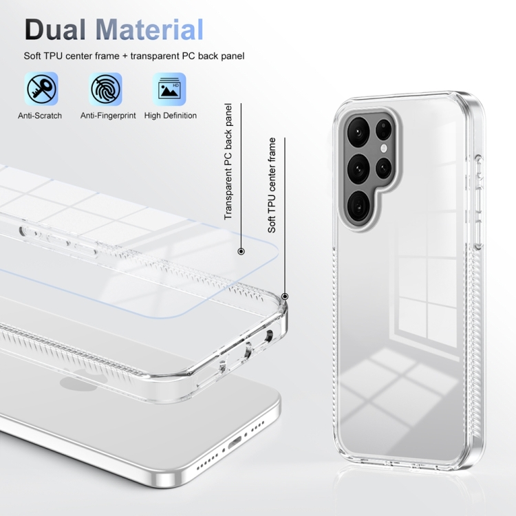For Samsung Galaxy S22 Ultra 5G 2.5mm Anti-slip Clear Acrylic Hybrid TPU Phone Case(Transparent) For Samsung Galaxy S22 Ultra 5G 2.5mm Anti-slip Clear Acrylic Hybrid TPU Phone Case(Transparent)