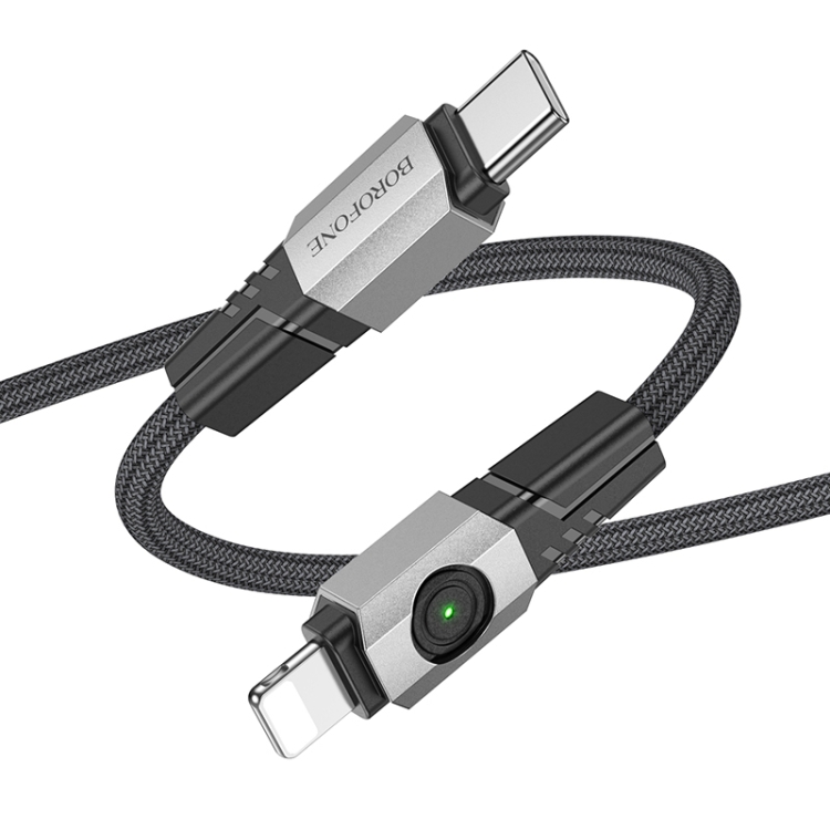 BOROFONE BU47 PD 27W USB-C/Type-C to 8 Pin Data Cable, Length: 1.2m(Black) BOROFONE BU47 PD 27W USB-C/Type-C to 8 Pin Data Cable, Length: 1.2m(Black)