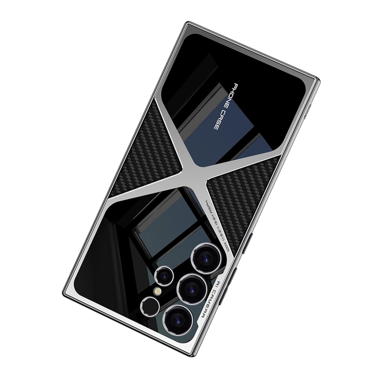 For Samsung Galaxy S24 Ultra GKK Leather Electroplating Supersonic Speed Shockproof Phone Case(Black)