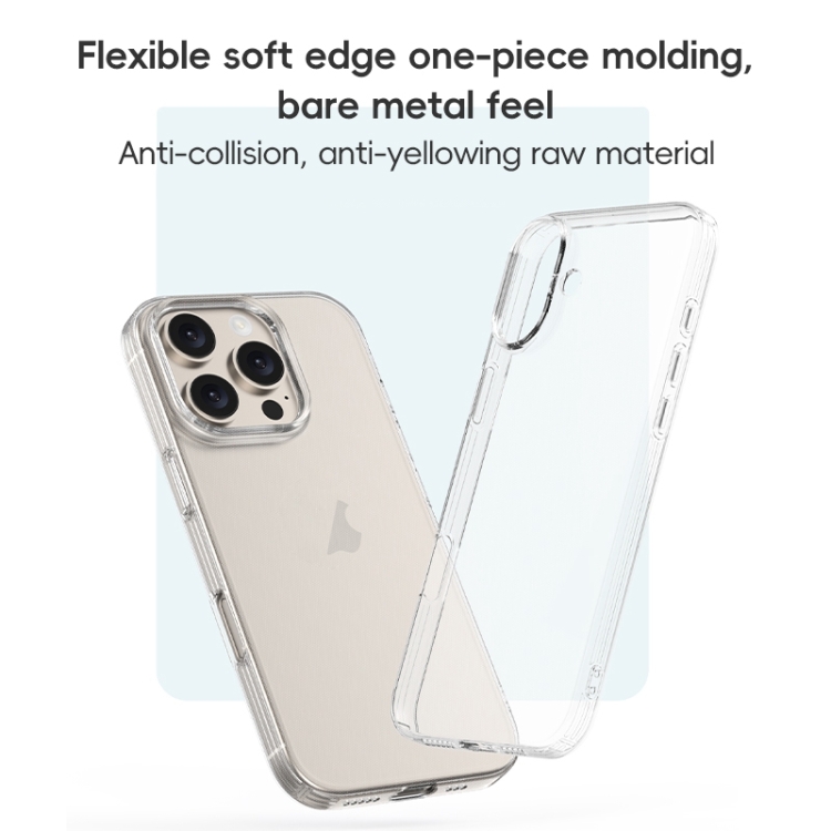For iPhone 16 Plus ZGA Clear TPU Shockproof Phone Case(Transparent) For iPhone 16 Plus ZGA Clear TPU Shockproof Phone Case(Transparent)
