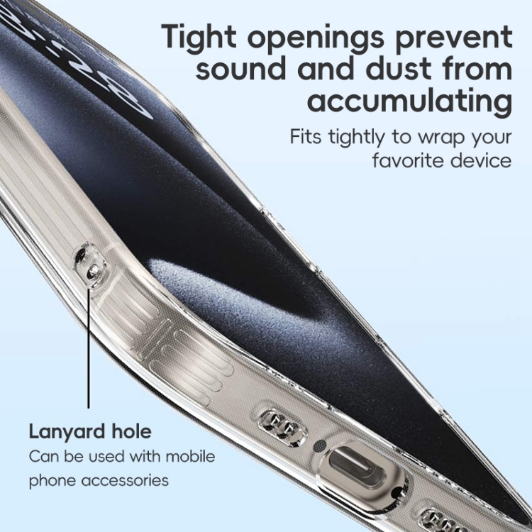 For iPhone 16 ZGA Clear TPU Shockproof Phone Case(Transparent)