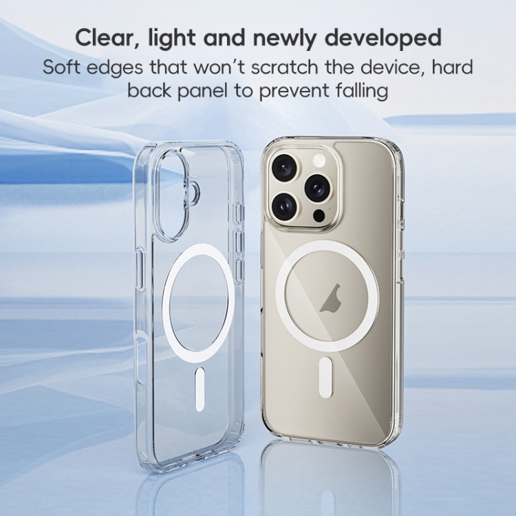 For iPhone 16 Pro ZGA Magsafe Clear PC Hybrid TPU Phone Case(Transparent) For iPhone 16 Pro ZGA Magsafe Clear PC Hybrid TPU Phone Case(Transparent)