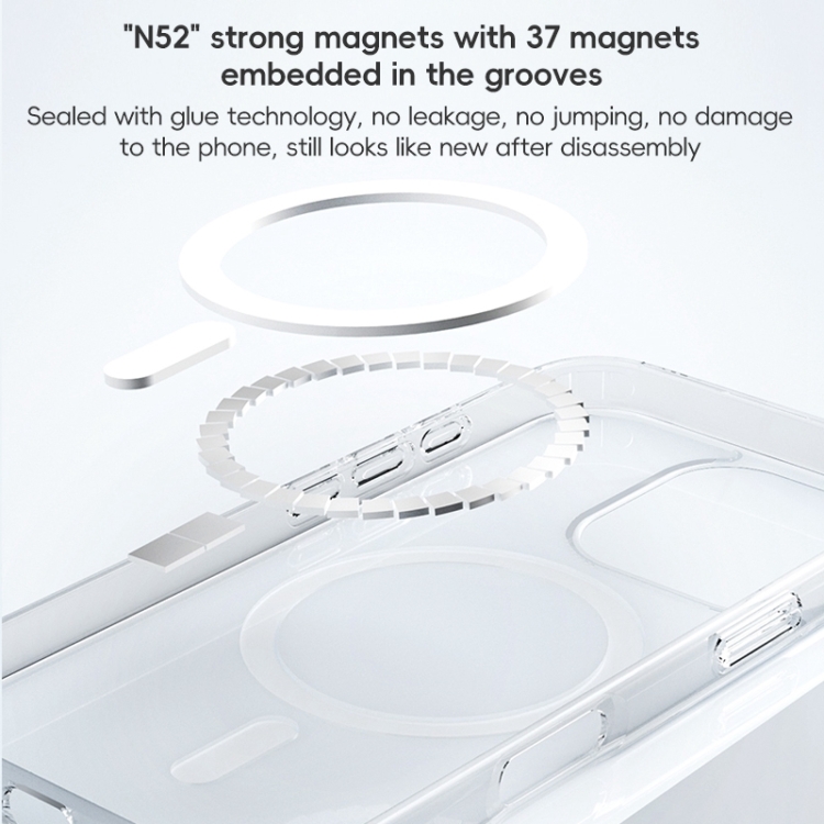 For iPhone 16 Pro ZGA Magsafe Clear PC Hybrid TPU Phone Case(Transparent) For iPhone 16 Pro ZGA Magsafe Clear PC Hybrid TPU Phone Case(Transparent)