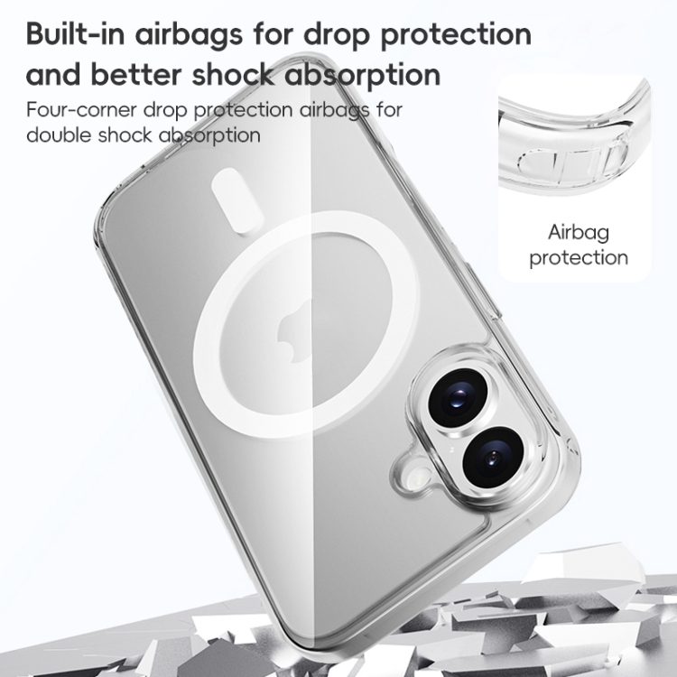 For iPhone 16 Pro ZGA Magsafe Clear PC Hybrid TPU Phone Case(Transparent) For iPhone 16 Pro ZGA Magsafe Clear PC Hybrid TPU Phone Case(Transparent)