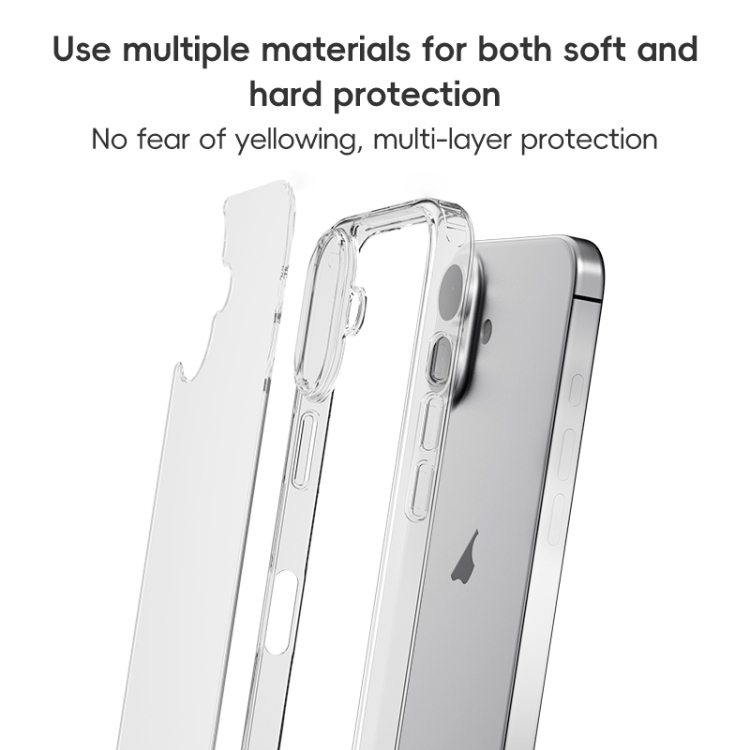 For iPhone 16 Pro ZGA Magsafe Clear PC Hybrid TPU Phone Case(Transparent) For iPhone 16 Pro ZGA Magsafe Clear PC Hybrid TPU Phone Case(Transparent)