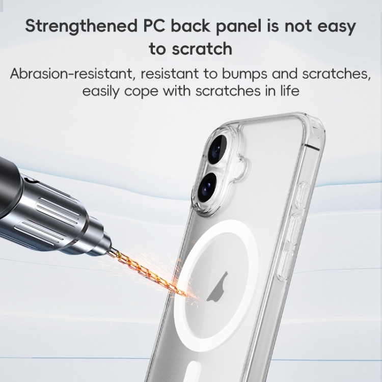 For iPhone 16 Pro ZGA Magsafe Clear PC Hybrid TPU Phone Case(Transparent) For iPhone 16 Pro ZGA Magsafe Clear PC Hybrid TPU Phone Case(Transparent)