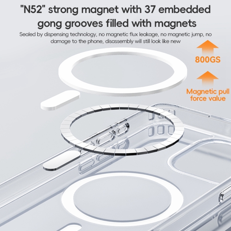 For iPhone 15 Pro Max ZGA Magsafe Clear PC Hybrid TPU Phone Case(Transparent) For iPhone 15 Pro Max ZGA Magsafe Clear PC Hybrid TPU Phone Case(Transparent)